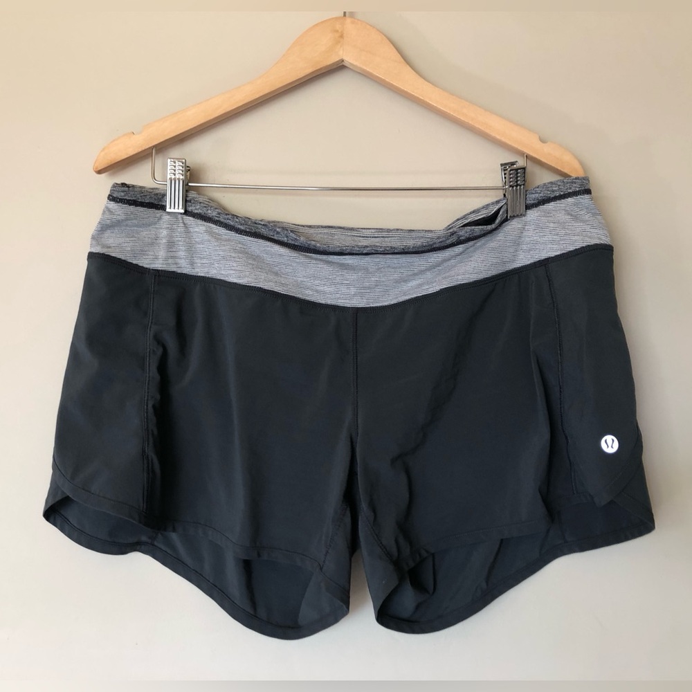 lululemon athletica Black and Gray Athletic Shorts